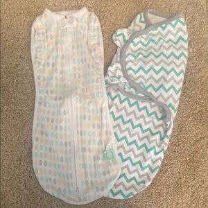 Cozy Chevron and Dot Baby Swaddle/Seep sacks